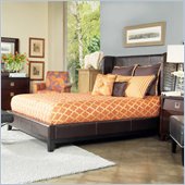 angelo:HOME Marlowe Shelter Bed in Chocolate Bonded Leather