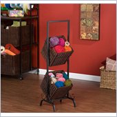 Holly & Martin Abigail 2-Tier Basket Storage in Espresso
