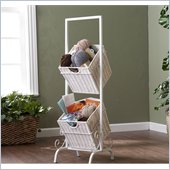 Holly & Martin Abigail 2-Tier Basket Storage in White