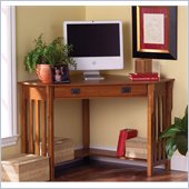 Holly & Martin Alexander Corner Computer Desk in Mission Oak