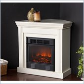 Holly & Martin Bastrop Petite Convertible Electric Corner Fireplace in Ivory
