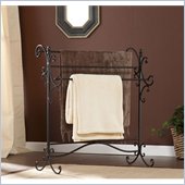 Holly & Martin Bolton Iron Blanket Rack in Black with Bronze Rubthrough