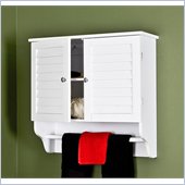 Holly & Martin Clara Louvered Doors Towel Cabinet in Frost White