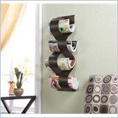 Holly & Martin Coastal Wall Mount Magazine Rack in Hand Painted Brown
