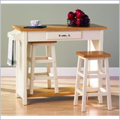 Holly & Martin Covedale 3pc Breakfast Set in Two-Tone Honey-Pine/Antique White