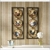Holly & Martin Emmitt 2 Piece Wall Panel Set in Lithographed & Hand Painted