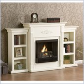 Holly & Martin Fredricksburg Gel Fireplace w/ Bookcases in Ivory