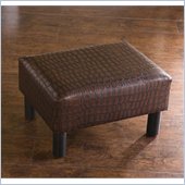 Holly & Martin Gerard Foot Stool in Faux Alligator Leather