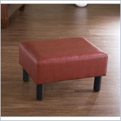 Holly & Martin Gerard Foot Stool in Faux Red Leather
