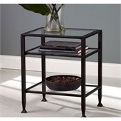 Holly & Martin Guthrie Metal End Table in Distressed Black