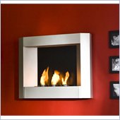 Holly & Martin Hallston Wall Mount Fireplace in Silver