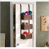 Holly & Martin Hazel Over-the-Door 3-Tier Basket Storage in Espresso
