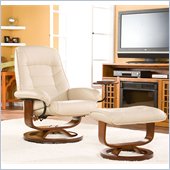 Holly & Martin Hemphill Leather Recliner Chair and Ottoman in Taupe