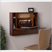 Holly & Martin Holden Wall-Mount Laptop Desk in Brown Mahogany