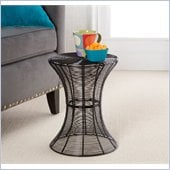 Holly & Martin Metal Spiral Accent Table in Black