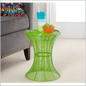 Holly & Martin Metal Spiral Accent Table in Green
