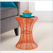 Holly & Martin Metal Spiral Accent Table in Orange