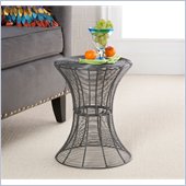 Holly & Martin Metal Spiral Accent Table in Silver