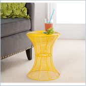 Holly & Martin Metal Spiral Accent Table in Yellow