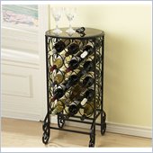 Holly & Martin Monterey Glass Top Wine Table in Painted Black