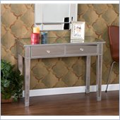 Holly & Martin Montrose Mirrored 2-Drawer Console Table in Painted Silver Wood Trim