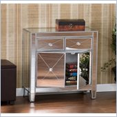 Holly & Martin Montrose Painted Silver Wood Trim Mirrored Cabinet