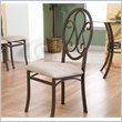 ADD TO YOUR SET: Holly & Martin Paisley Dining Side Chair in Dark Brown & Beige (Set of 4)