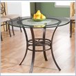 ADD TO YOUR SET: Holly & Martin Paisley Round Glass Top Dining Table in Dark Brown