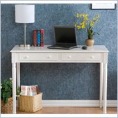 Holly & Martin Parker 2-Drawer Writing Desk in Crisp White