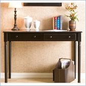Holly & Martin Parker 2-Drawer Writing Desk in Satin Black