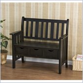 Holly & Martin Pecos 3 Drawer Country Bench in Black