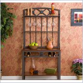 Holly & Martin Rockford Baker's Rack with Wine Storage in Coffee Brown
