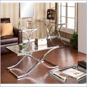 Holly & Martin Roxburgh Table Collection with Mirror in Chrome