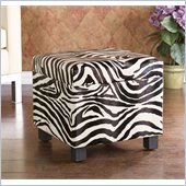Holly & Martin Safari Storage Ottoman in Zebra