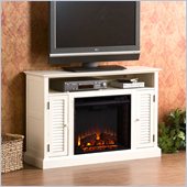 Holly & Martin Savannah Media Electric Fireplace in Antique White