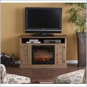Holly & Martin Savannah Media Electric Fireplace in Weathered Oak