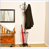 Holly & Martin Sheffield Coat Rack with Umbrella Stand in Painted Black