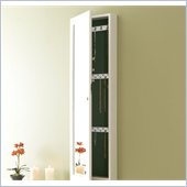 Holly & Martin Sophia Wall-Mount Jewelry Mirror in Frosty White