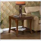 Holly & Martin Suffolk Slate End Table in Brown Cherry