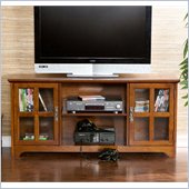 Holly & Martin Westerville Media Stand in Mission Oak