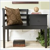 Holly & Martin Yukon Gossip Bench in Painted Black