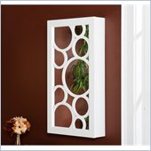 Holly & Martin Zoey Wall-Mount Jewelry Mirror in Frosty White