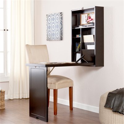 Holly & Martin Leo Fold-Out Convertible Desk in Black