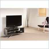 Techlink Arena TV Stand Grey Gloss Frame Clear Glass 