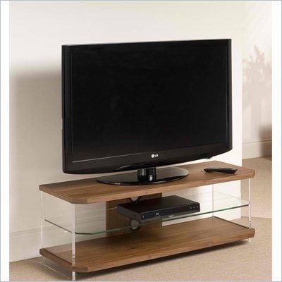 Techlink Air Acrylic and Glass TV Stand in Walnut