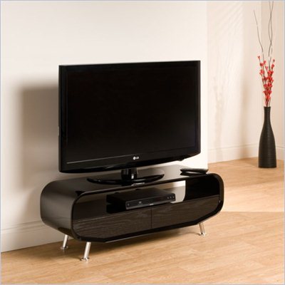 Techlink Ovid Evo TV Stand in High Gloss Black