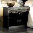 ADD TO YOUR SET: camelgroup Barocco Nightstand in Black w/Silver