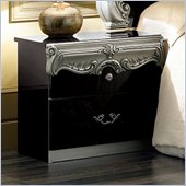 camelgroup Barocco Nightstand in Black w/Silver