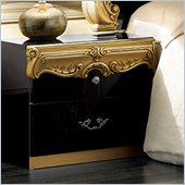 camelgroup Barocco Nightstand in Black w/Gold