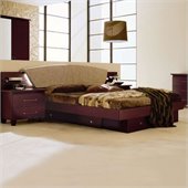 camelgroup Miss Italia Storage Bed in Matte Lacquer/Leather